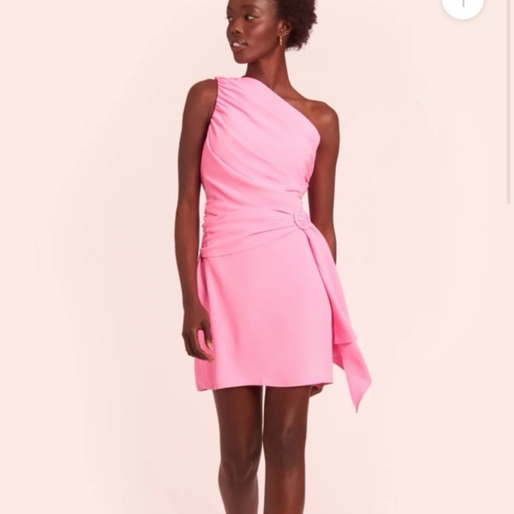 Amanda Uprichard Mini Bexley Dress- Silk Pink